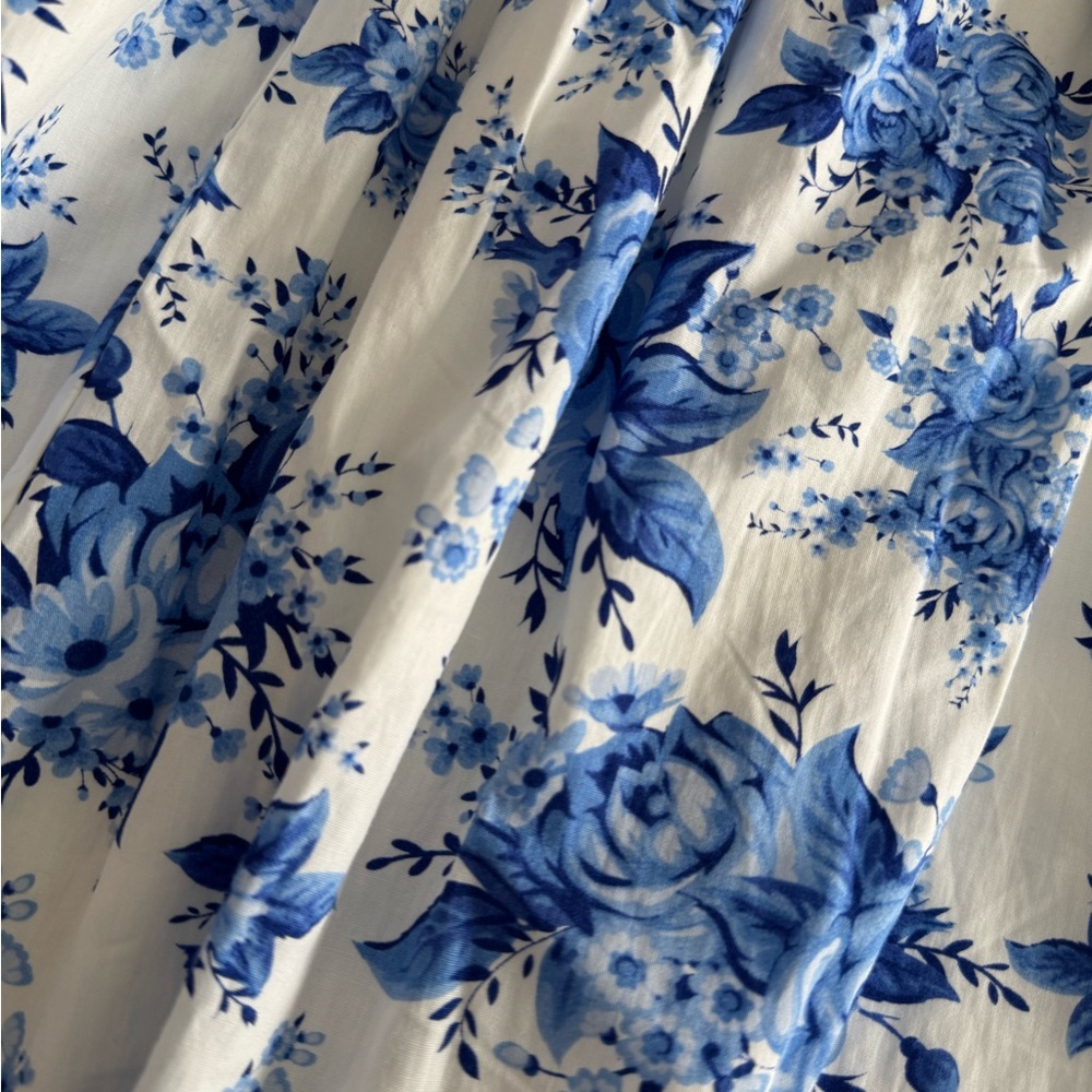 Rare Editions Blue Floral Kids Dress - Picture 2 of 5